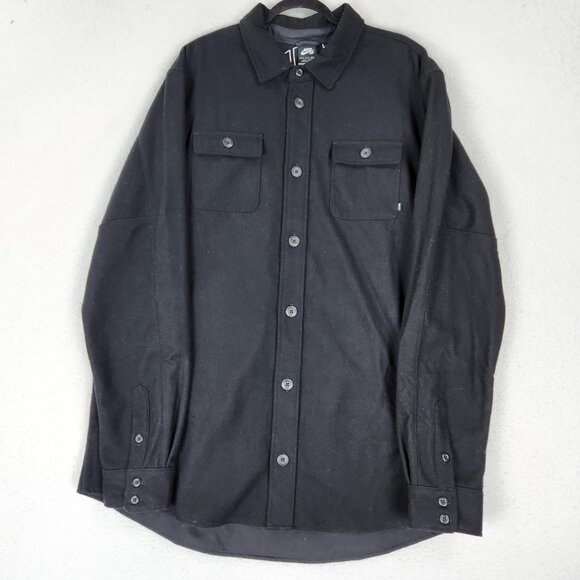Nike Jacket Men 3XL Tall Black SB Wool Blend Button Up Skateboarding Shacket NEW - Picture 1 of 13